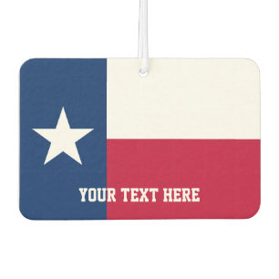 Custom Texan flag car air freshener for Texas