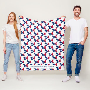 Custom TEXAS FLAG Fleece Blanket