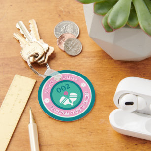 Custom text 2 sided pickleball key ring