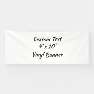 Custom Text 4' x 10' Vinyl  Banner