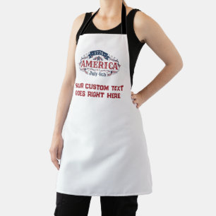 Custom text 4th of July 1776  Apron
