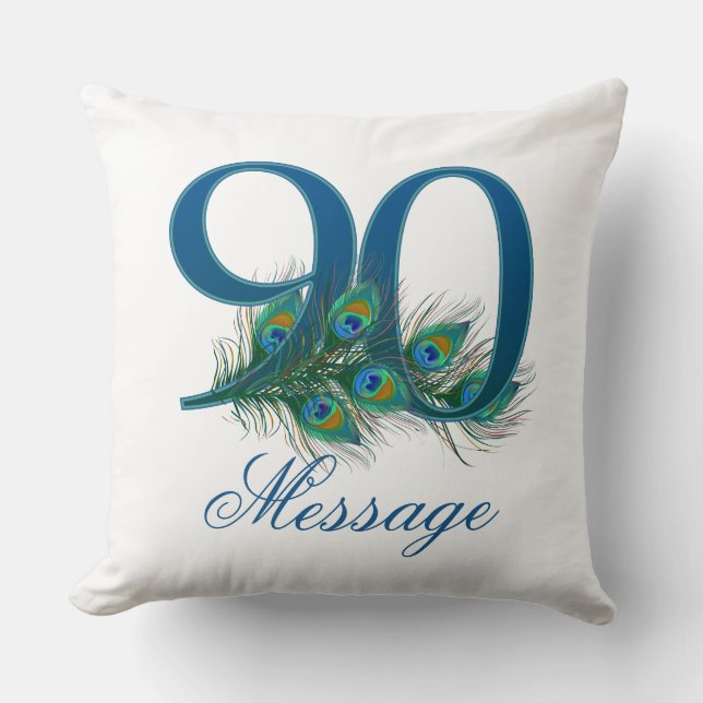 Custom text 90th Birthday Pillow (Front)