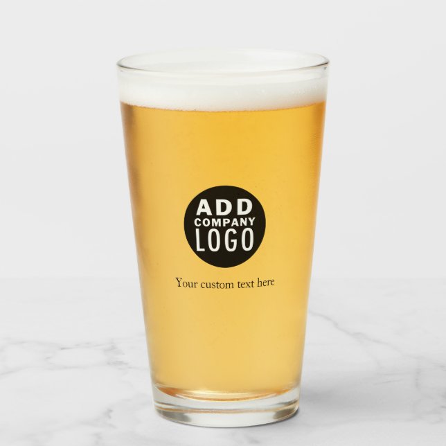 Custom Text Add A Logo  Glass (Front Filled)