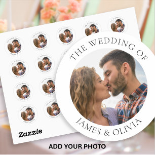 Custom Text Add Photo Wedding Sticker