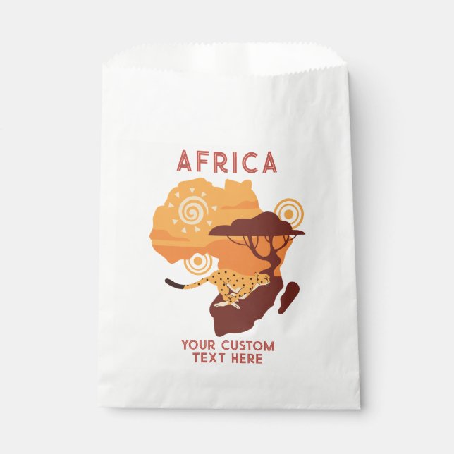 Custom Text Africa Favour Bag (Front)