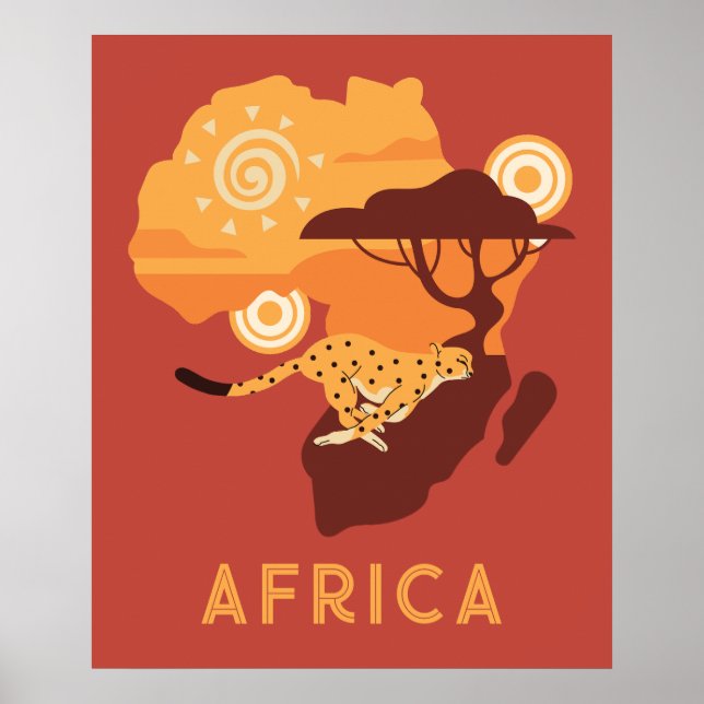 Custom Text Africa Poster (Front)