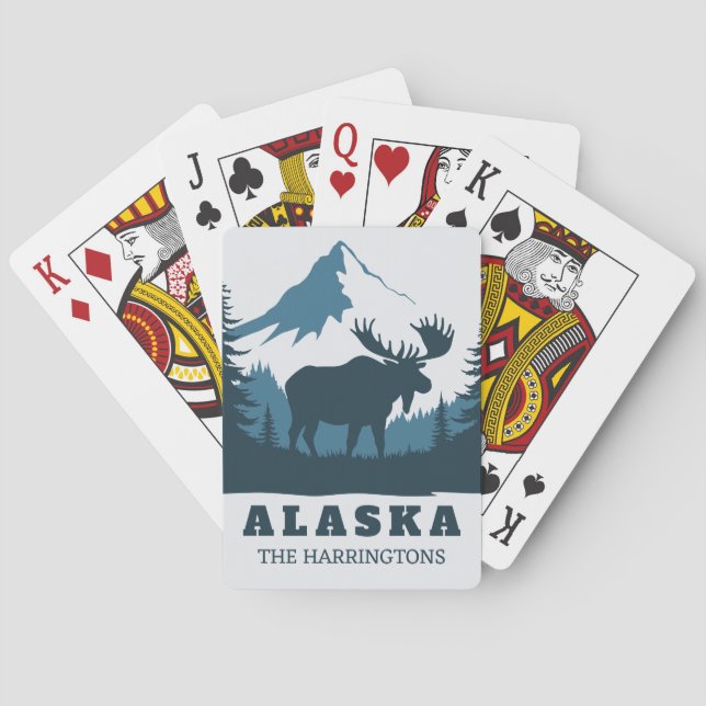 Custom Text ALASKA Playing Cards (Back)