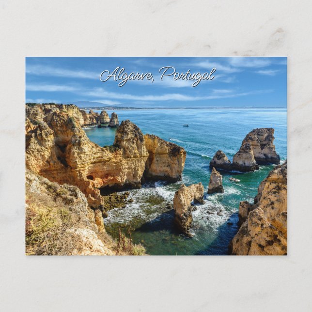 Custom Text Algarve, Portugal Postcard (Front)