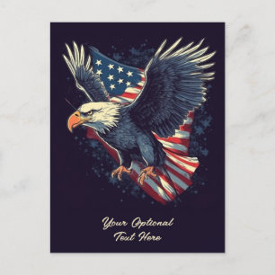 Custom Text American Eagle Postcard