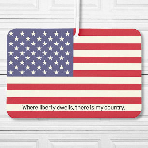 Custom Text American Flag Car Car Air Freshener