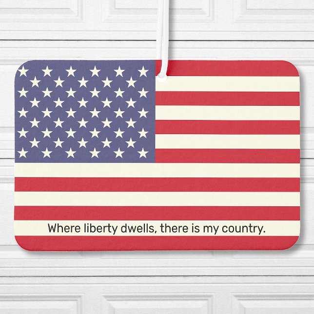 Custom Text American Flag Car Car Air Freshener (Creator Uploaded)