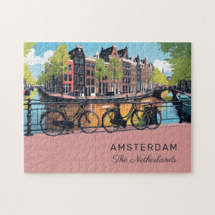 Custom Text Amsterdam Jigsaw Puzzle