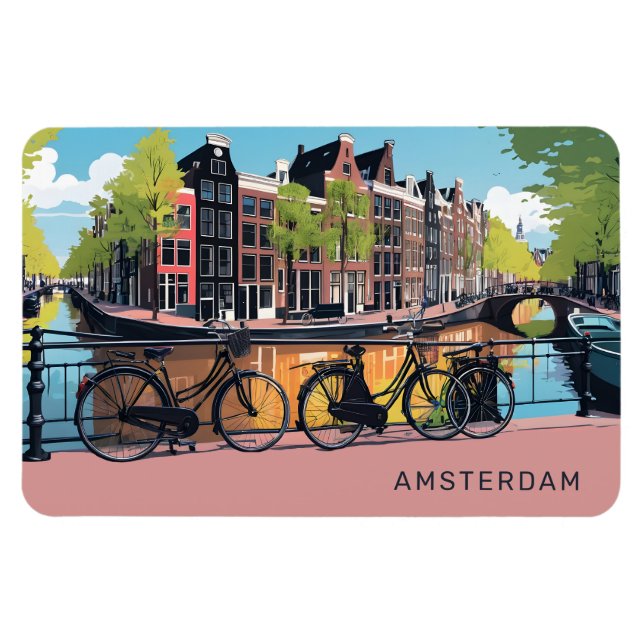 Custom Text Amsterdam Magnet (Horizontal)