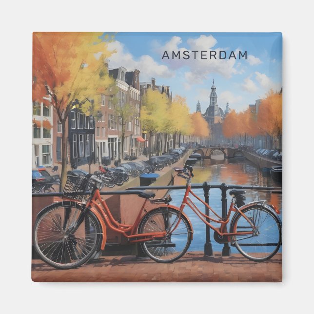 Custom Text Amsterdam Magnet (Front)
