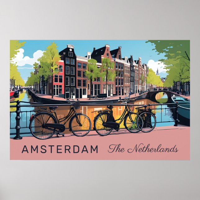 Custom Text Amsterdam Poster (Front)