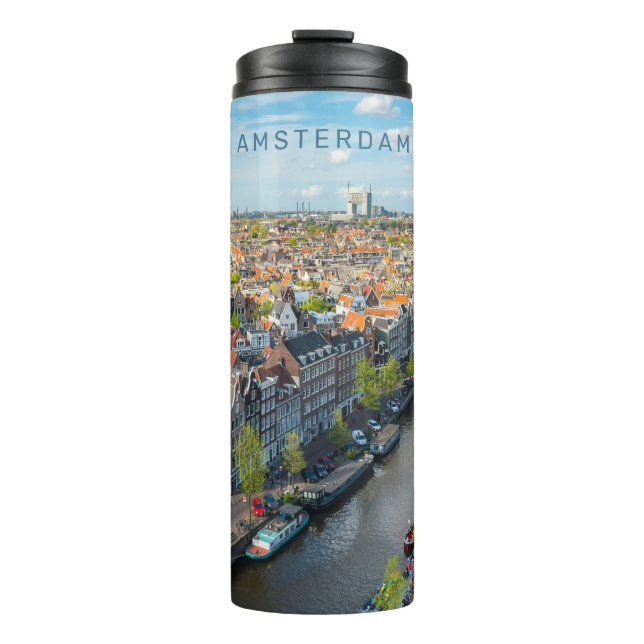Custom Text Amsterdam Thermal Tumbler (Front)