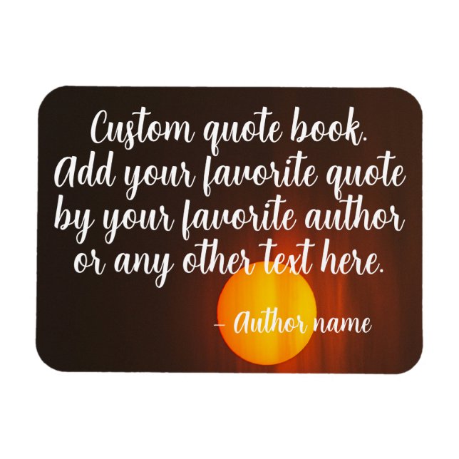 Custom Text and Author Name Magnet (Horizontal)