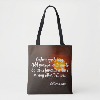 Custom Text and Author Name Tote Bag