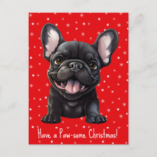 Custom text and colour, 🐶Frenchie puppy Birthday Postcard