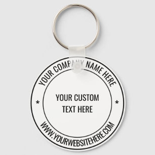 Custom Text and Colour Promotional Company Keychai Key Ring