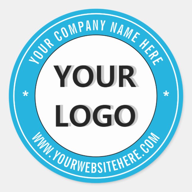 Custom Text and Colours Promotional Logo Sticker (Front)