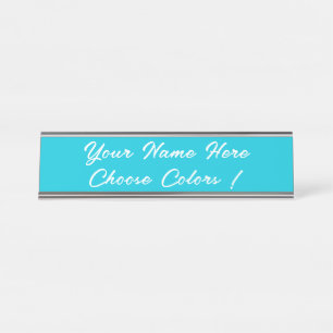 Custom Text and Font Desk Name Plate - Your Colour