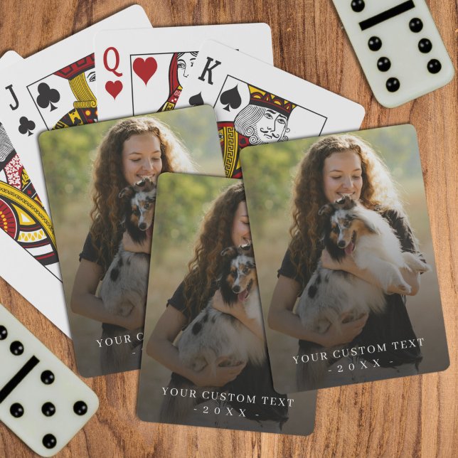 Custom Text  and Full Vertical Photo template Playing Cards (Creator Uploaded)