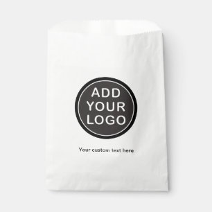 Custom text and logo, photo or graphic favour bag