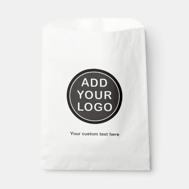 Custom text and logo, photo or graphic favour bag (Front)