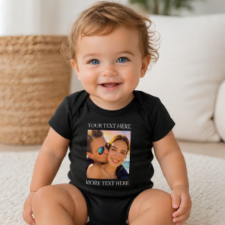Custom Text and Photo Baby Bodysuit