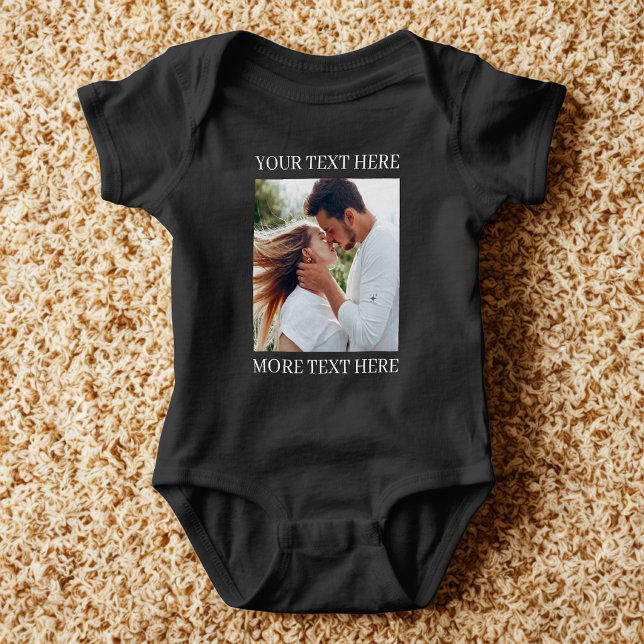Custom Text and Photo Baby Bodysuit (Creator Uploaded)