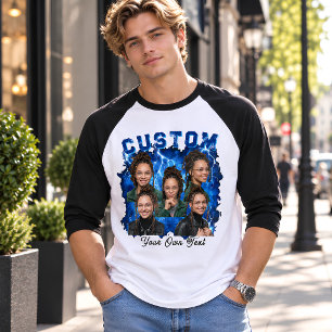 Custom text And Photo Bootleg T-Shirt