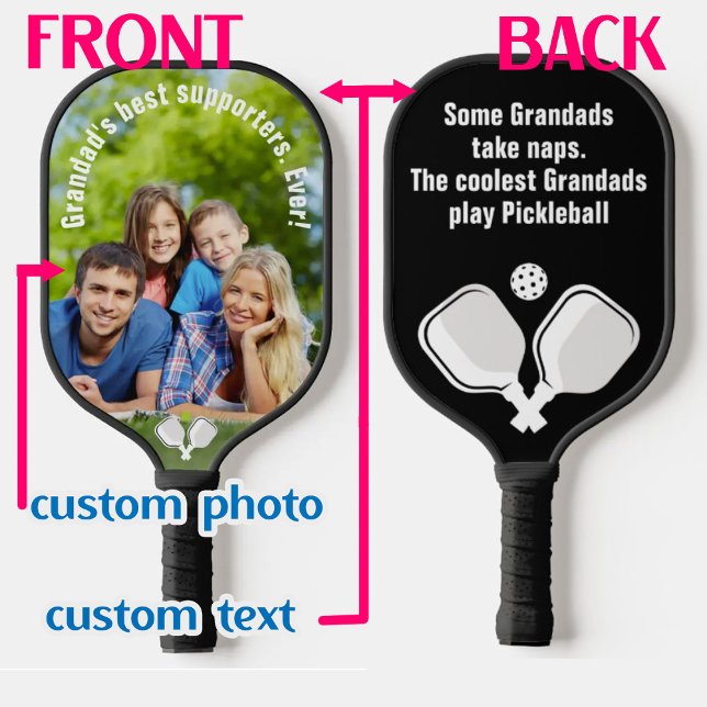 Custom text and photo pickleball paddle (Creator Uploaded)