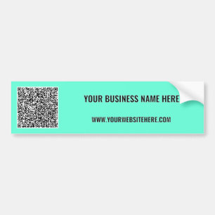 Custom Text and QR Code Bumper Sticker Template