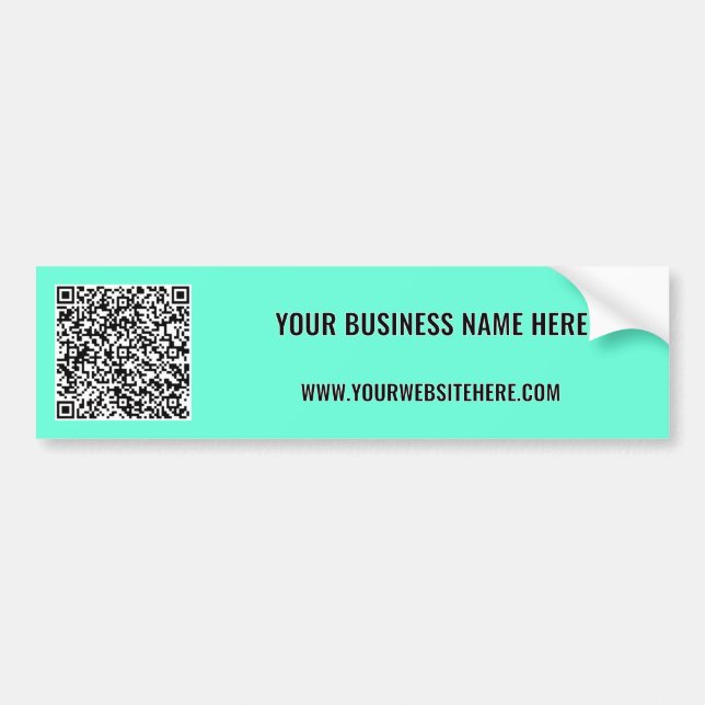 Custom Text and QR Code Bumper Sticker Template (Front)