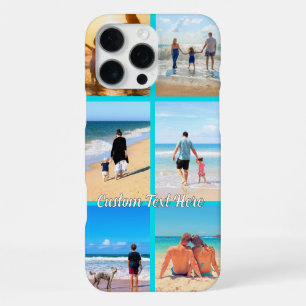 Custom Text and Your Photo Collage iPhone Case