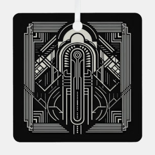 Custom Text Art Deco Metal Tree Decoration