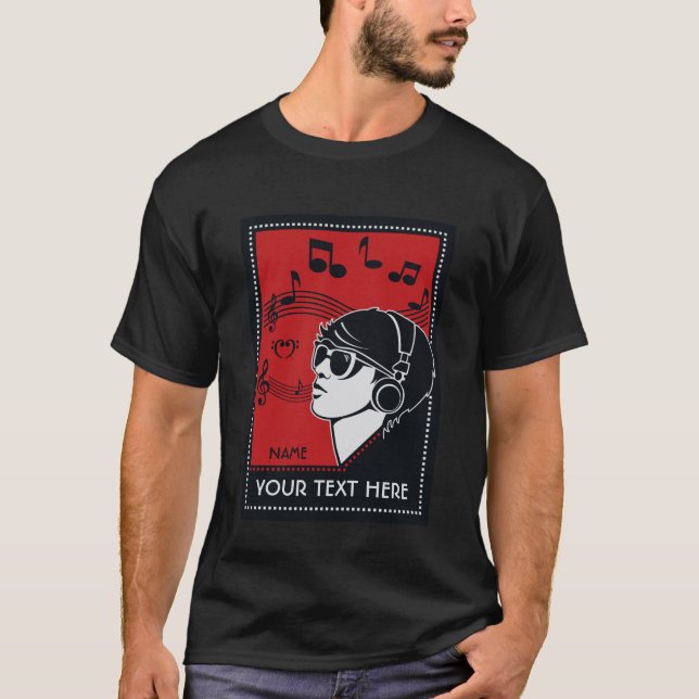 Custom Text Art Deco Music shirts & jackets (Front)