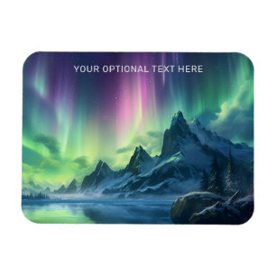 Custom Text Aurora Borealis Magnet