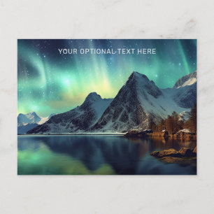 Custom Text Aurora Borealis Postcard