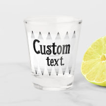 CUSTOM TEXT bachelorette argyle diamond Shot Glass