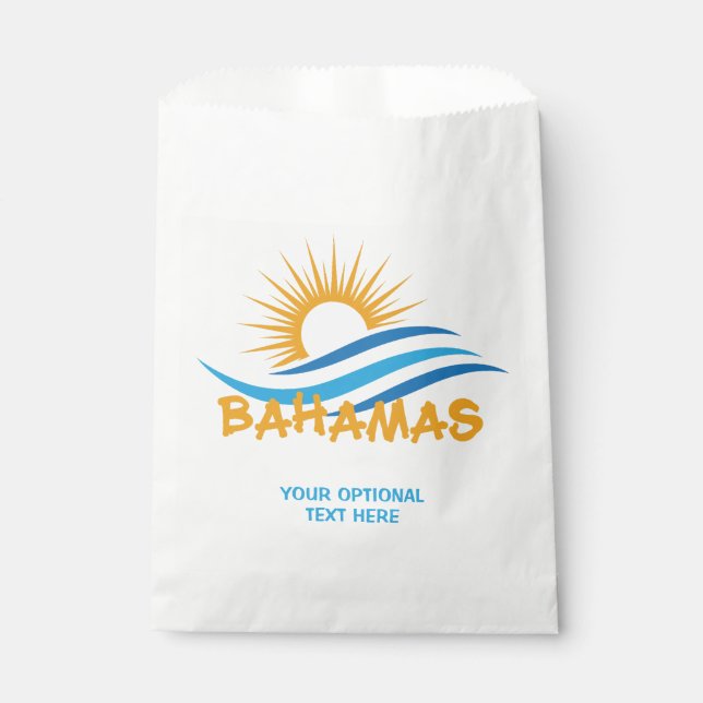 Custom Text Bahamas Favour Bag (Front)