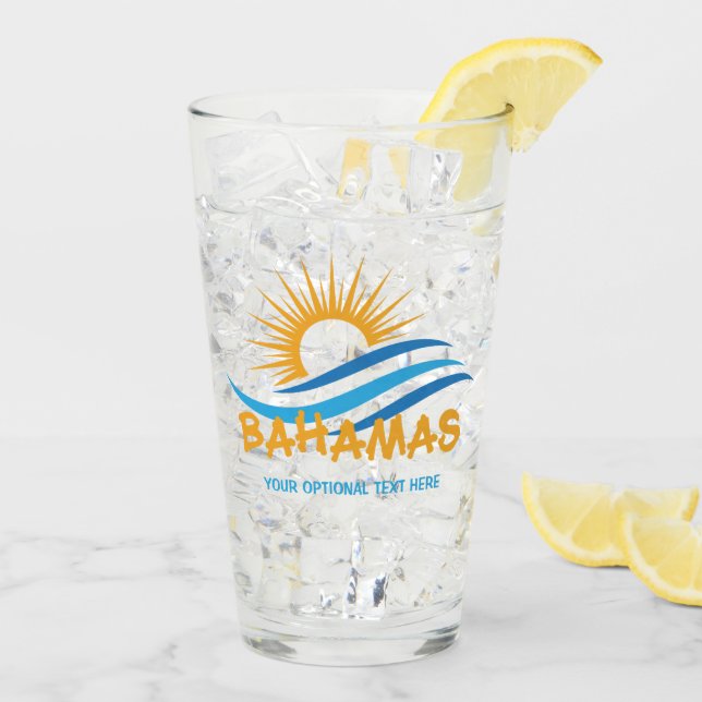 Custom Text Bahamas Glass (Back Ice)