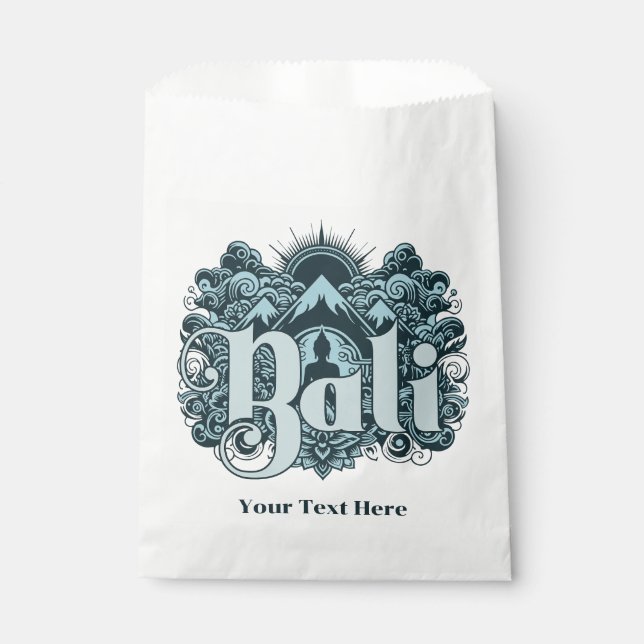 Custom Text Bali Favour Bag (Front)