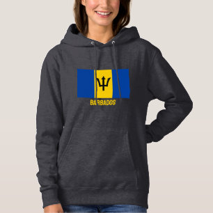 Custom Text Barbados Flag Hoodie