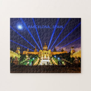 Custom text BARCELONA photo puzzle