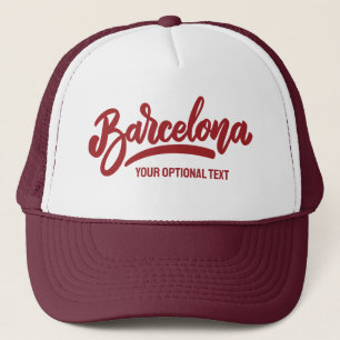 Custom Text Barcelona Trucker Hat
