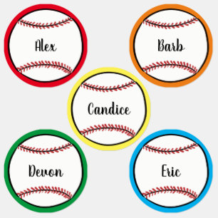 Custom Text Baseball Illustration Modern Script