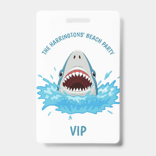Custom text Beach Party badges ID Badge