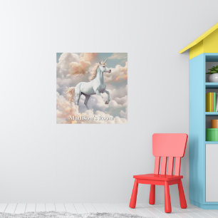 Custom Text Beautiful Unicorn Poster